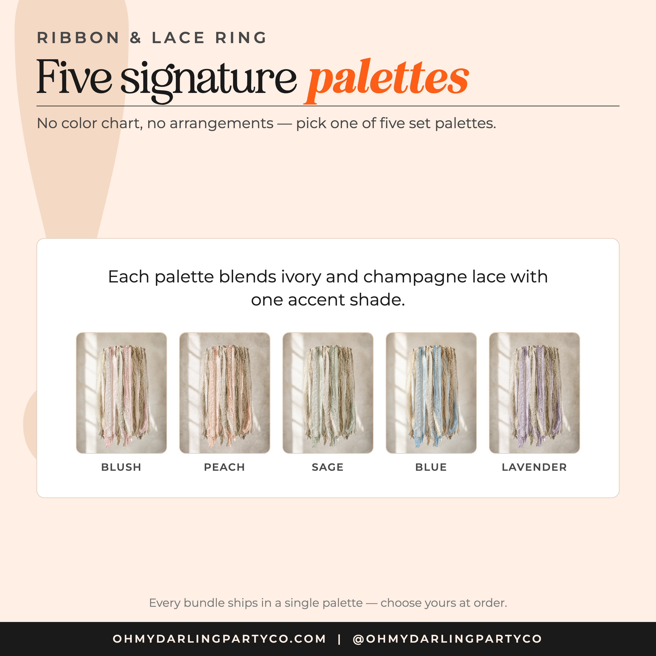 Ribbon & lace ring signature palette