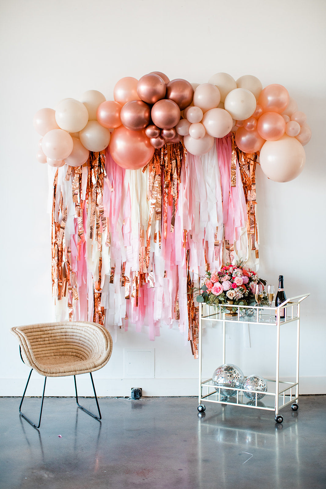 Rosé All Day Fringe Backdrop-Backdrops-Oh My Darling Party Co
