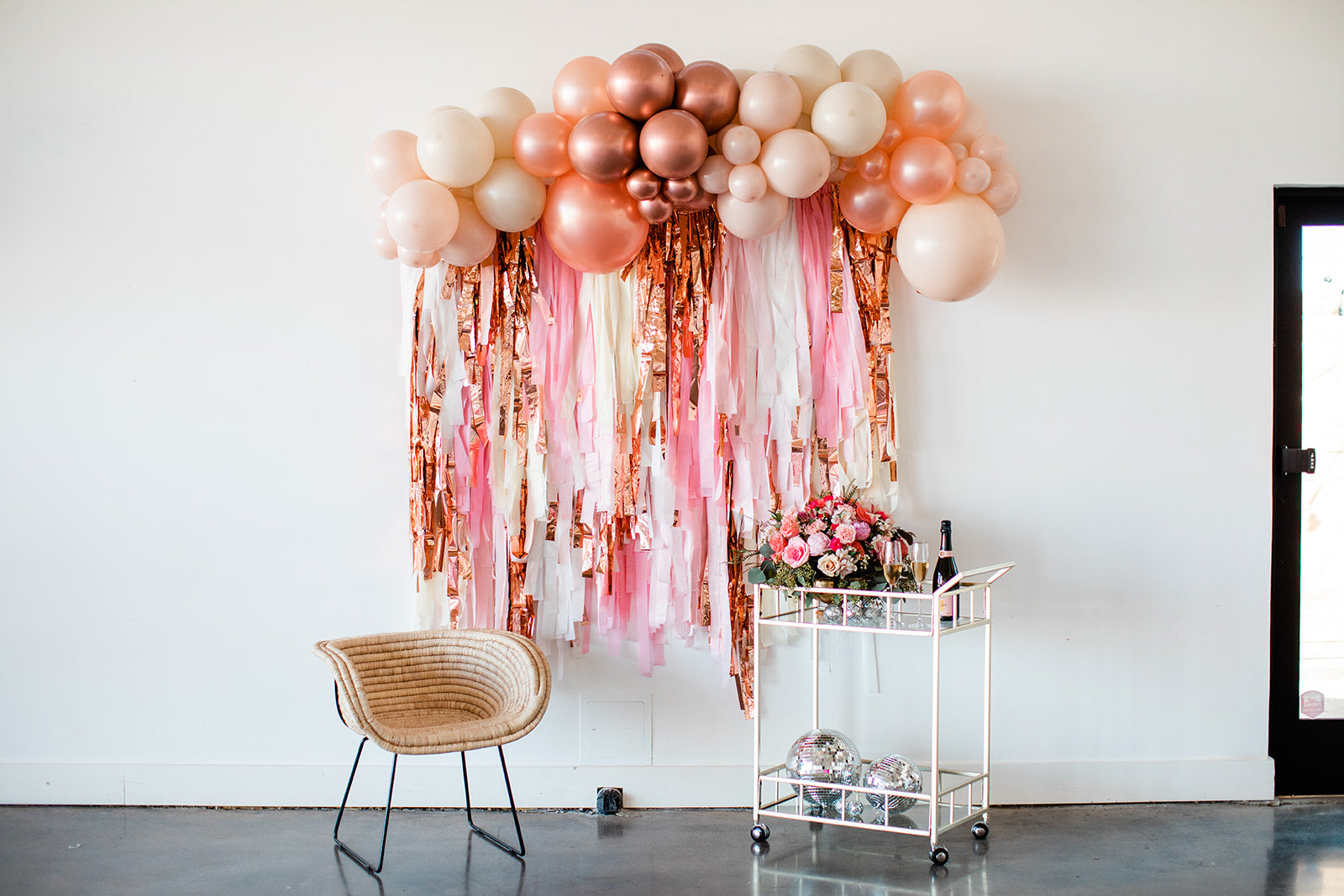 Rosé All Day Fringe Backdrop-Backdrops-Oh My Darling Party Co
