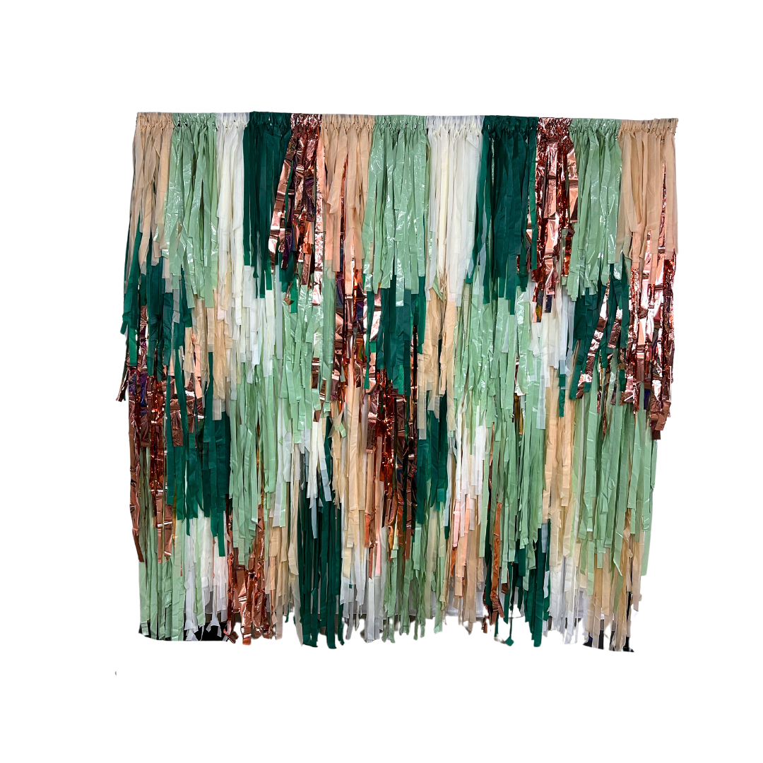 Sage Serenity Fringe Backdrop-Backdrops-Oh My Darling Party Co