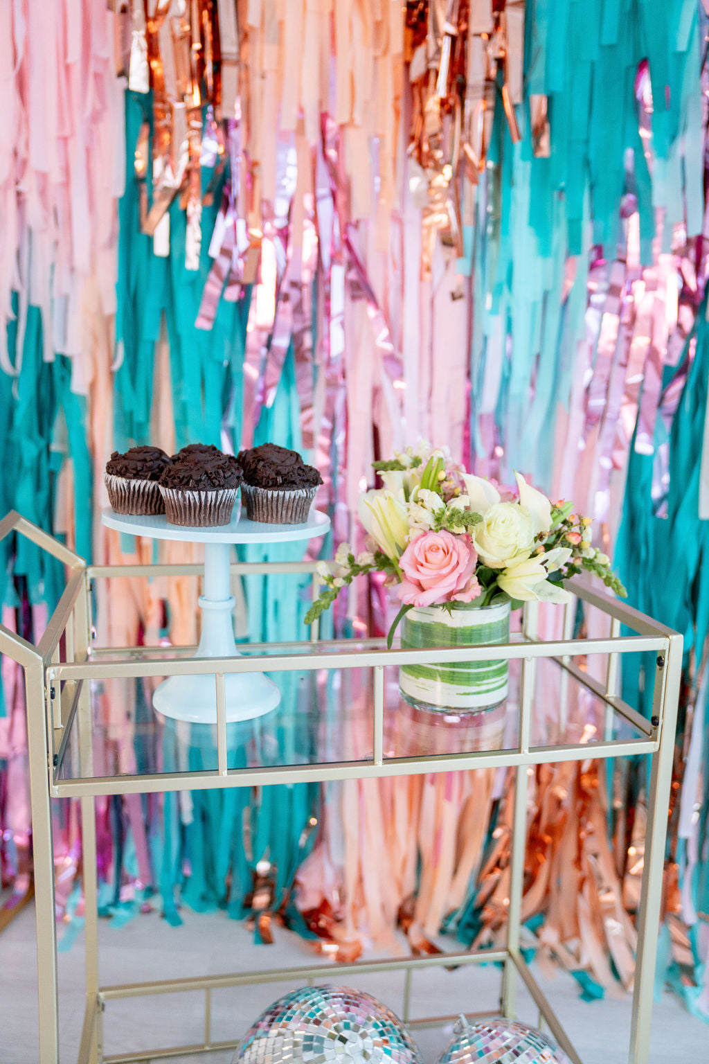 Seaside Semi Circle Fringe Backdrop-Backdrops-Oh My Darling Party Co