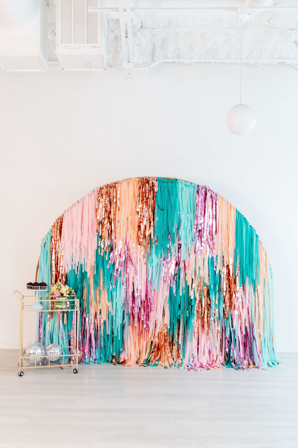 Seaside Semi Circle Fringe Backdrop-Backdrops-Oh My Darling Party Co