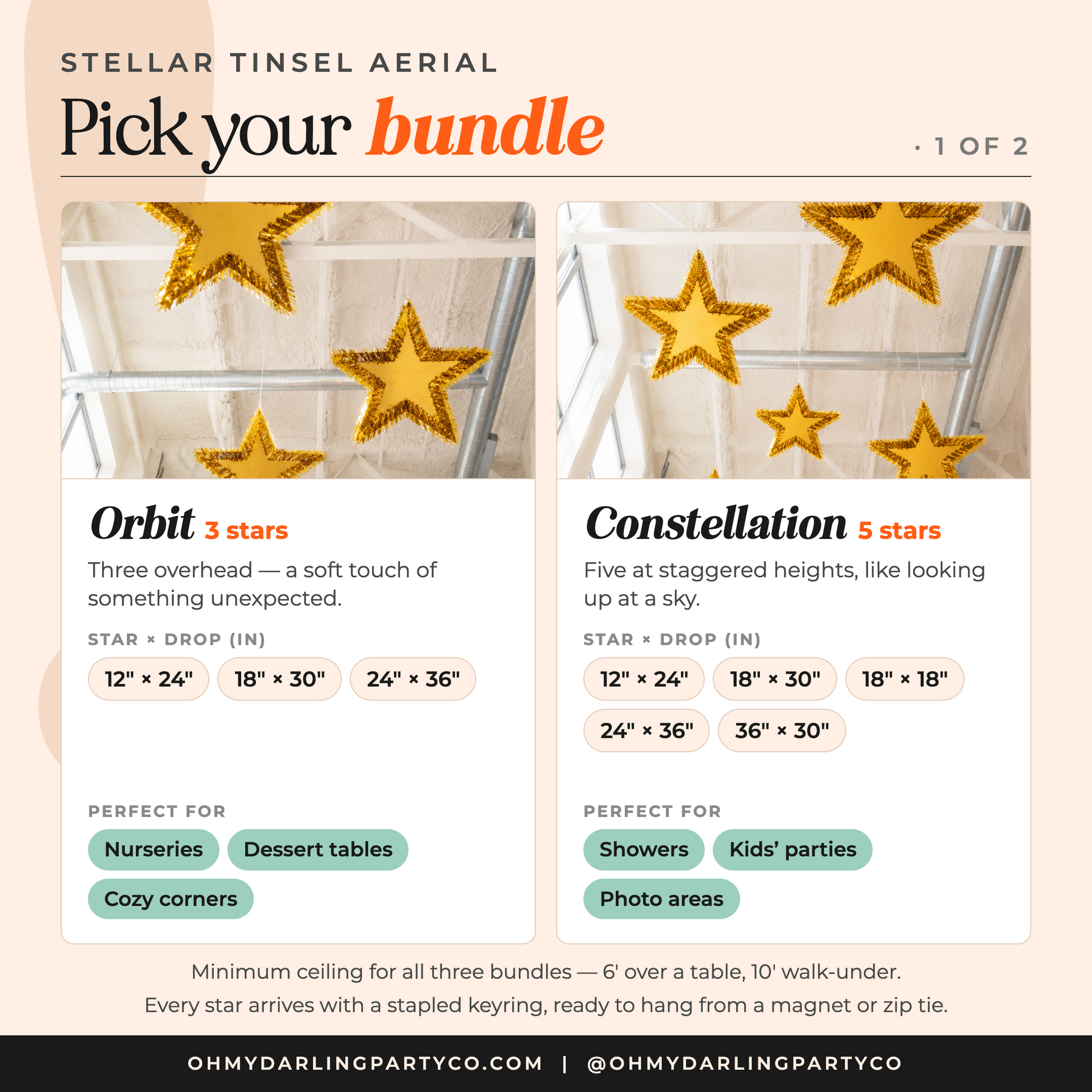 Tinsel star set guide 1