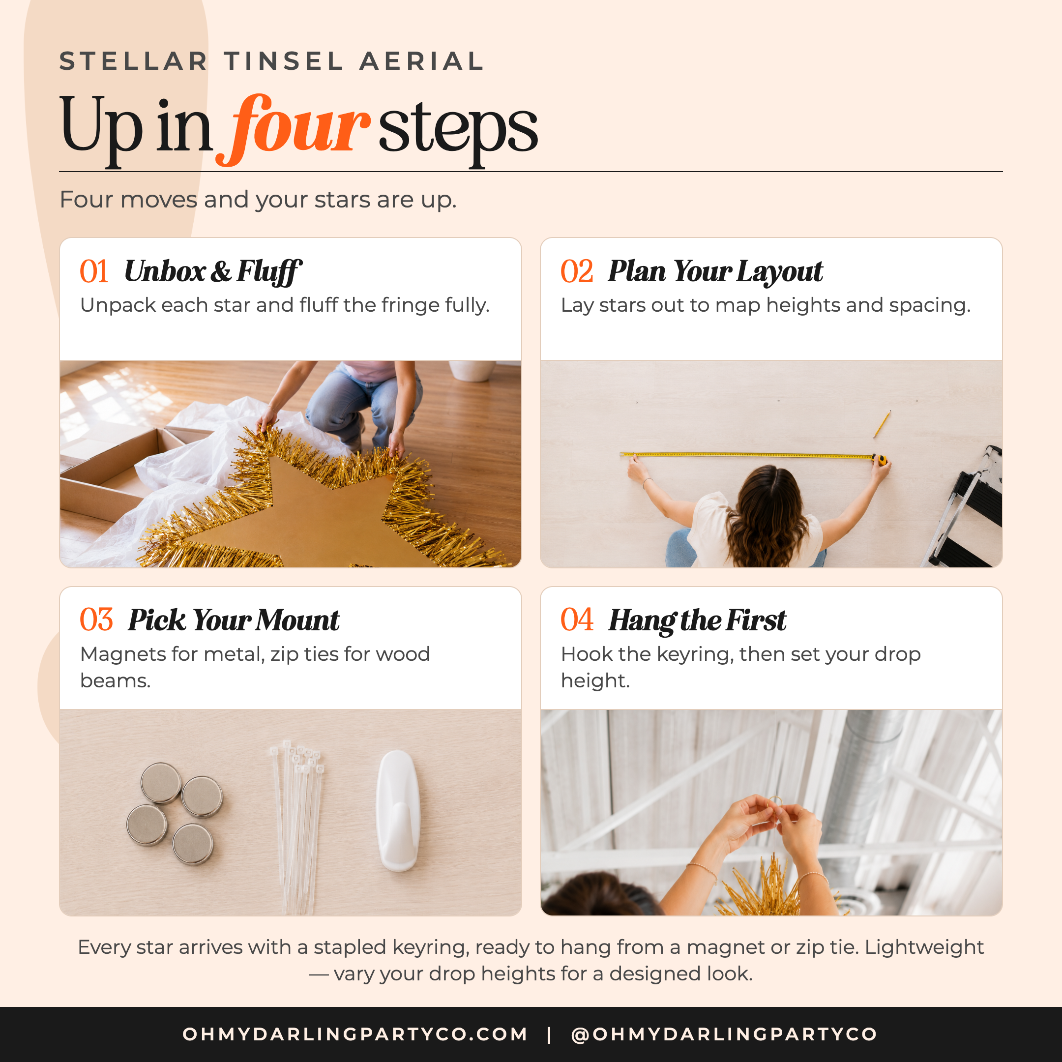 How to hang your tinsel star