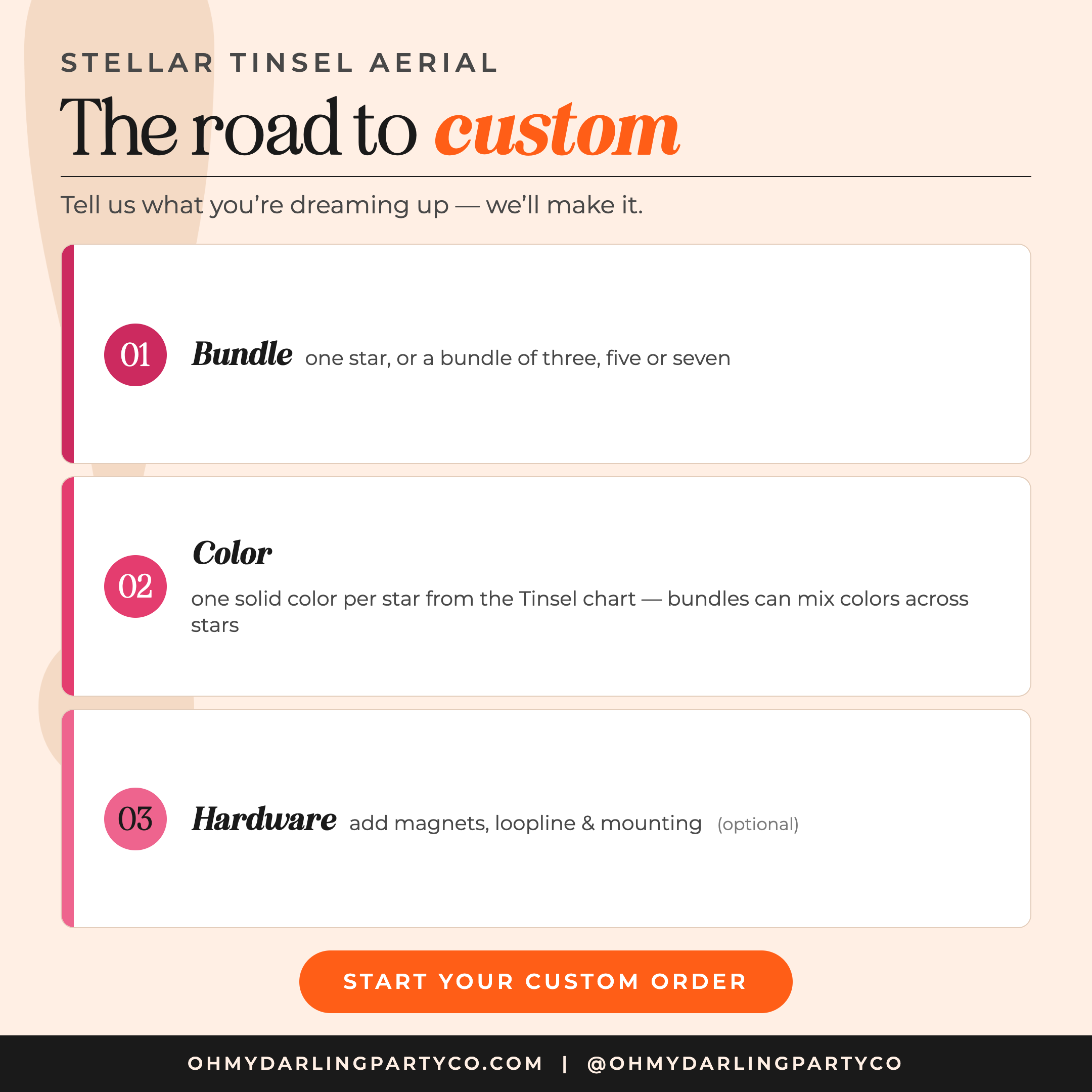 How to order your tinsel star set