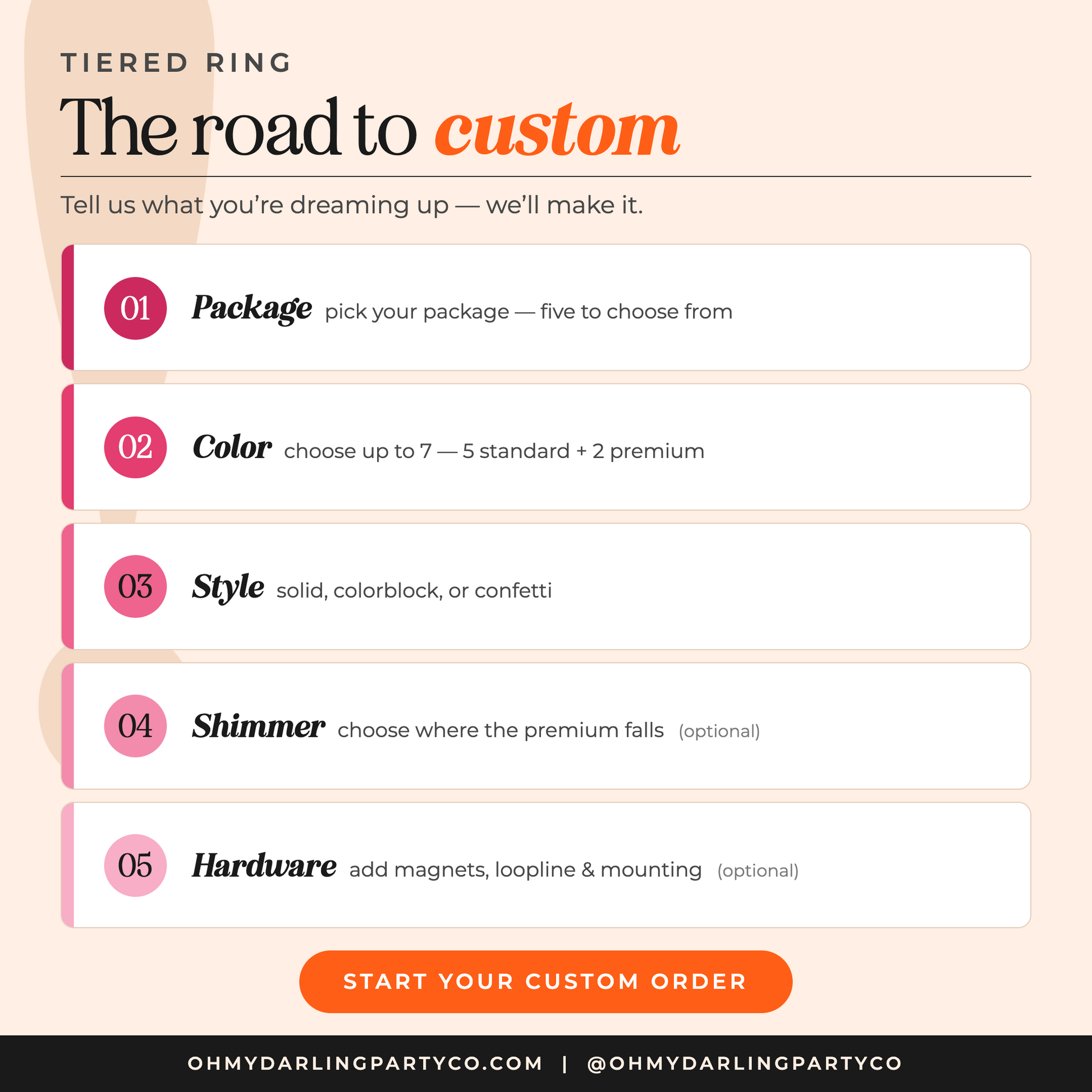 How to order your tiered ring