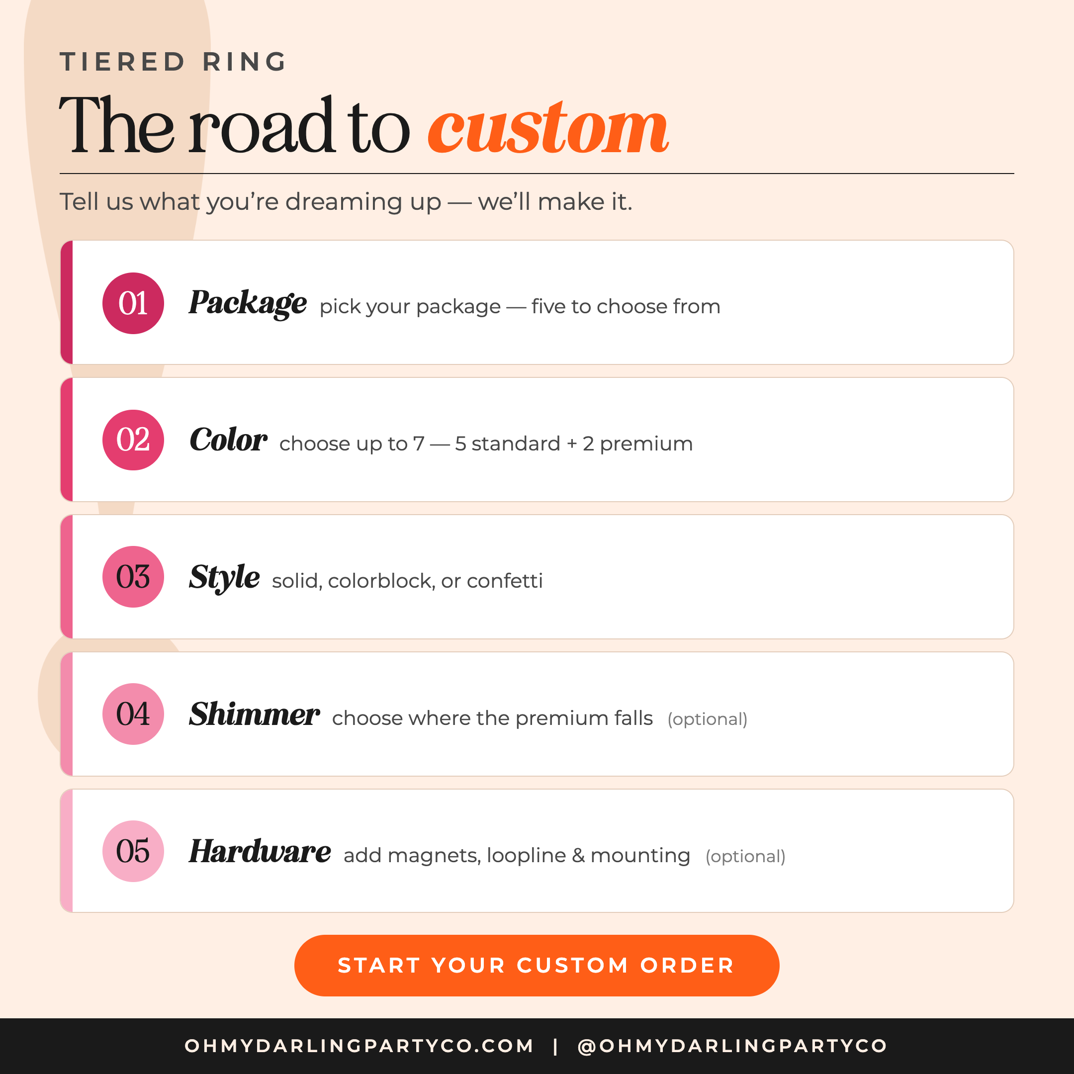 How to order your tiered ring