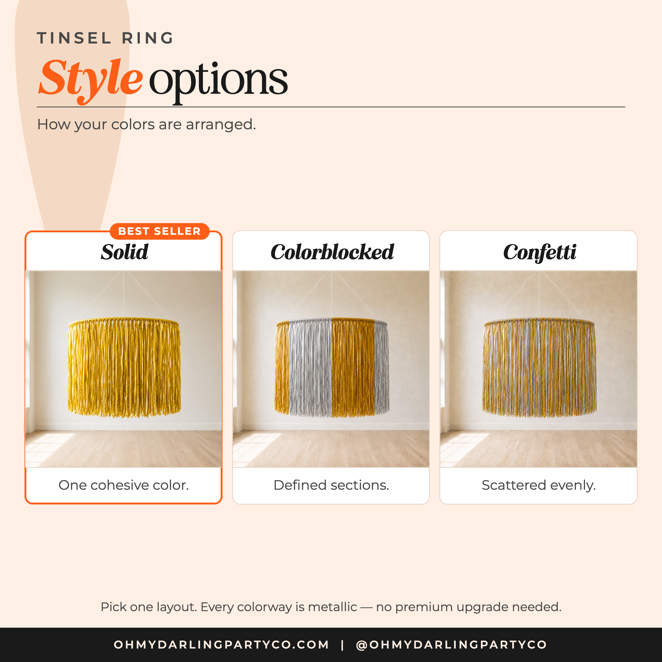 Tinsel ring style options