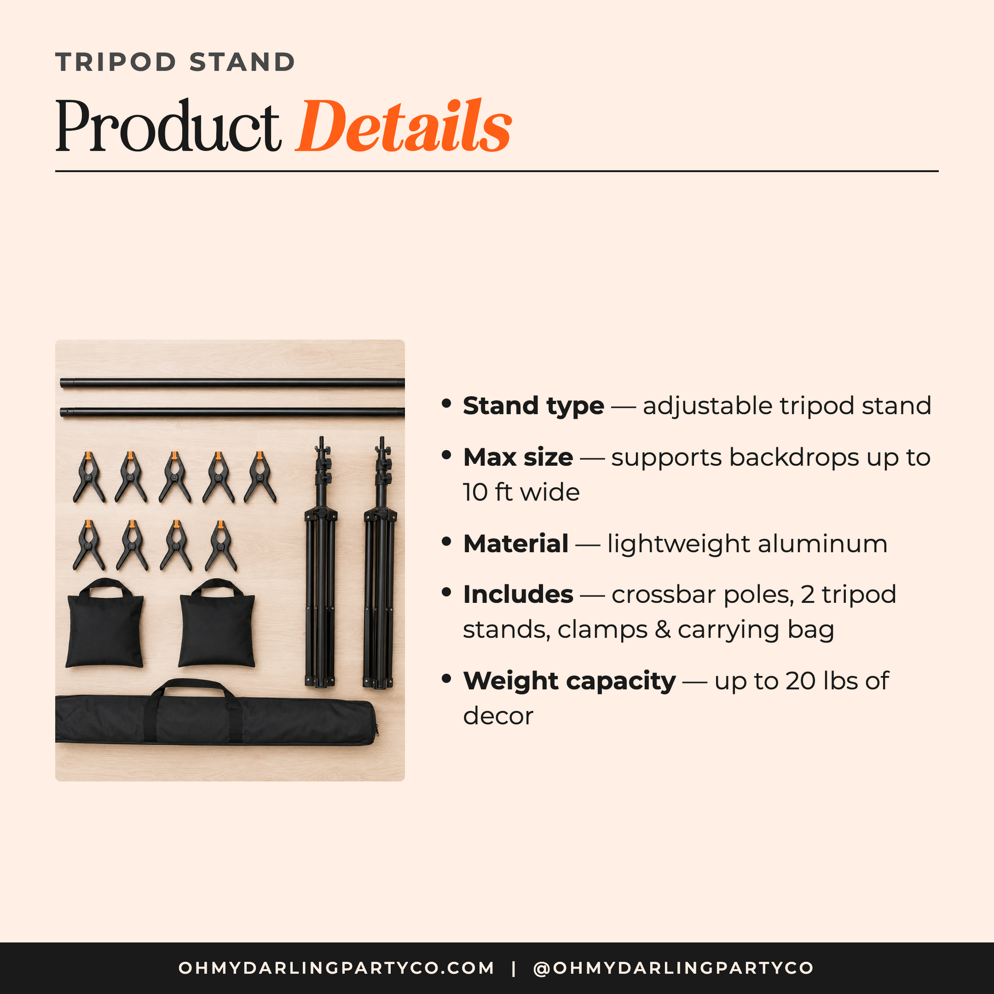 Tripod Stand — details