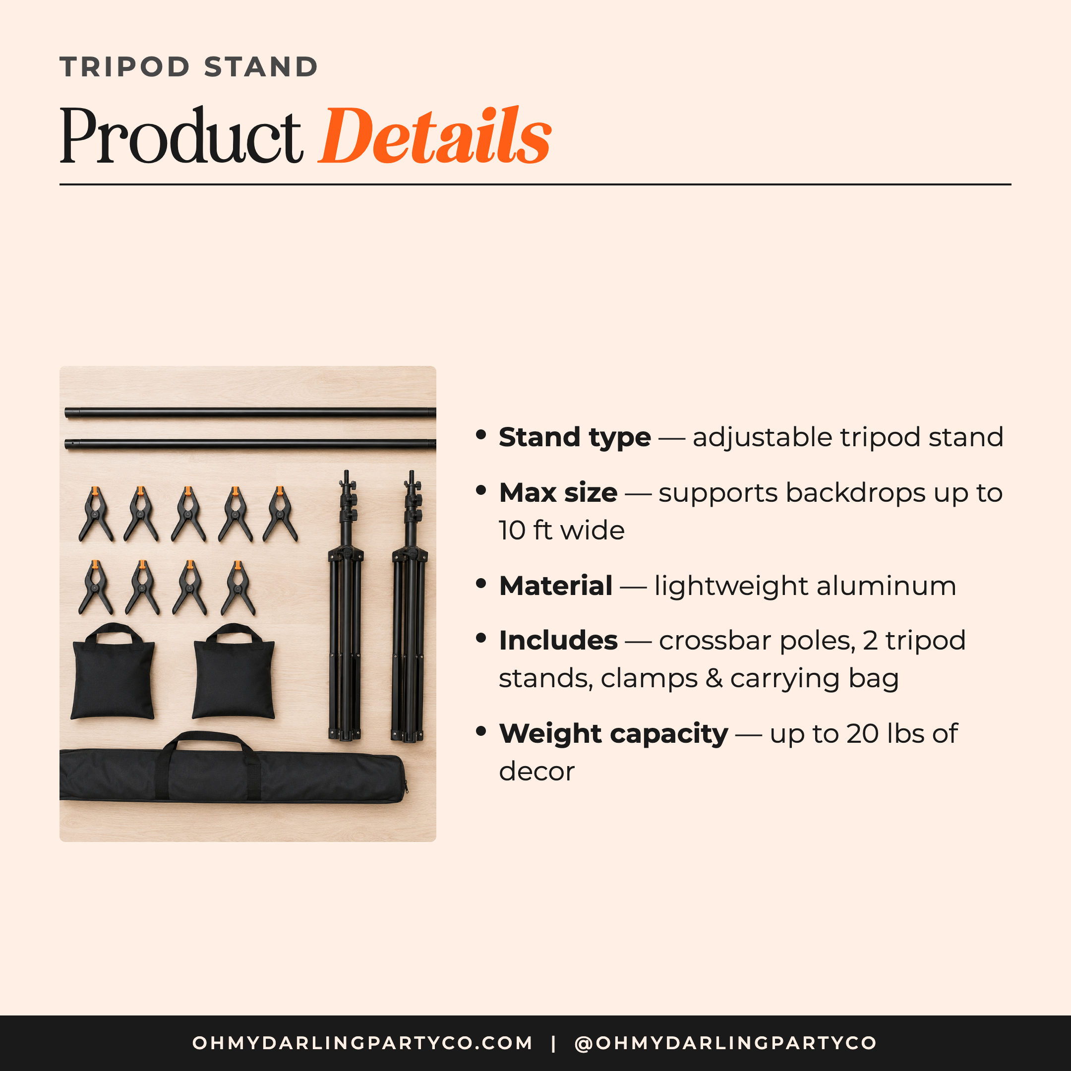 Tripod Stand — details