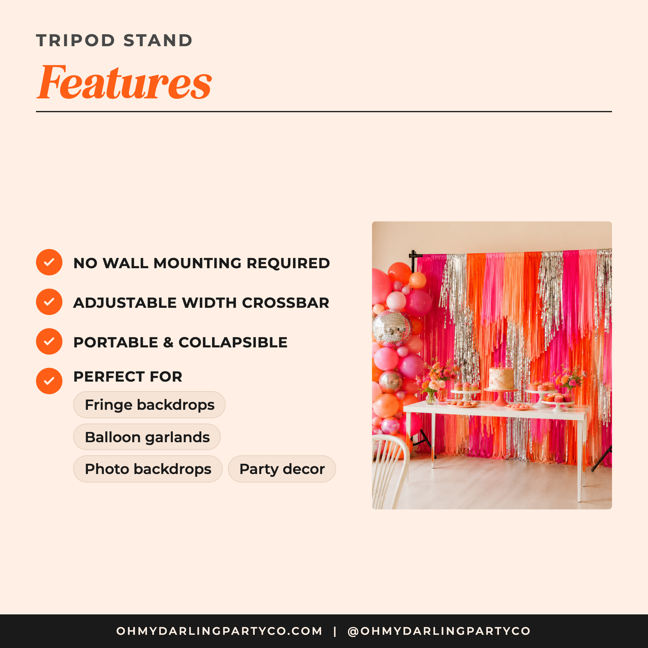 Tripod Stand — features