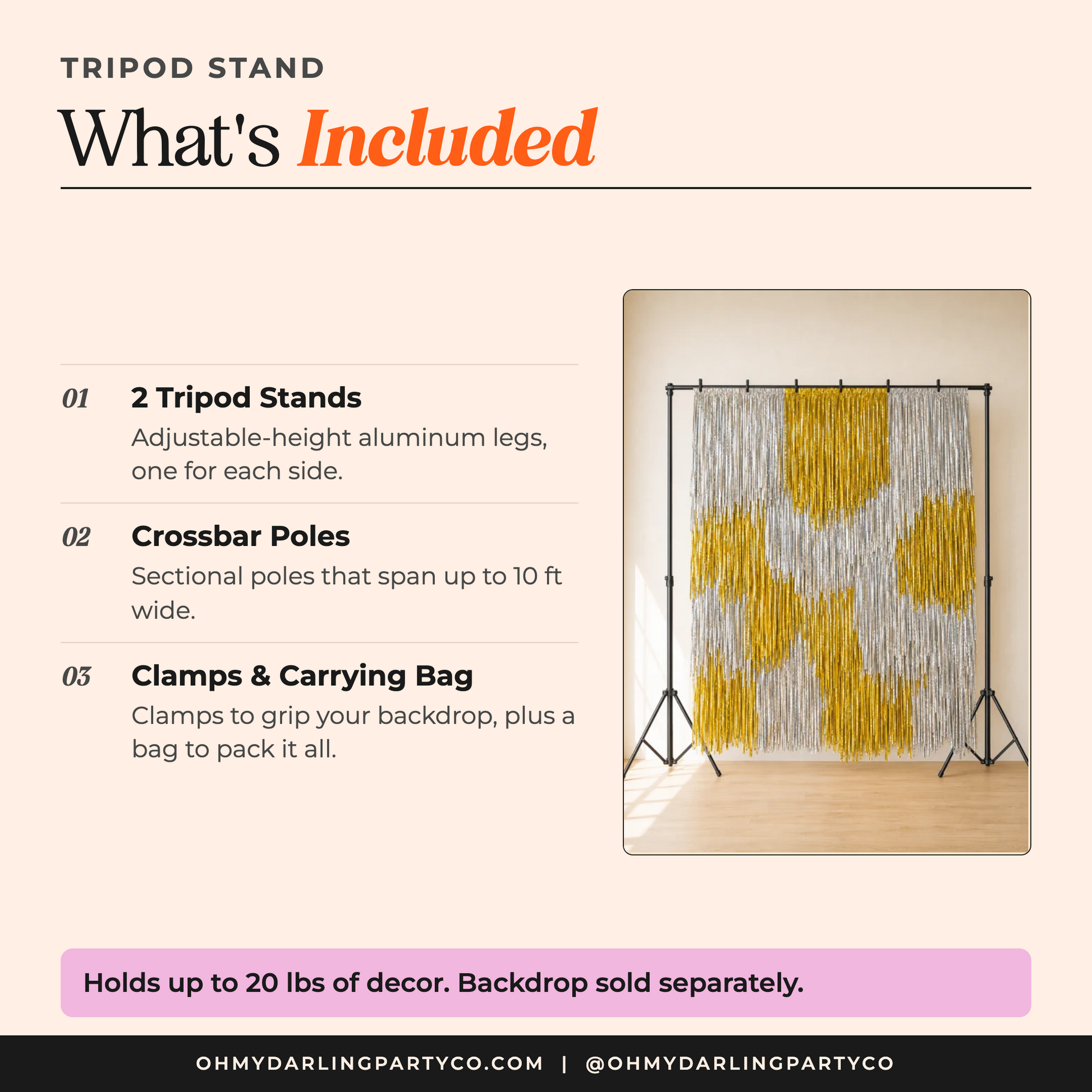Tripod Stand — what's included