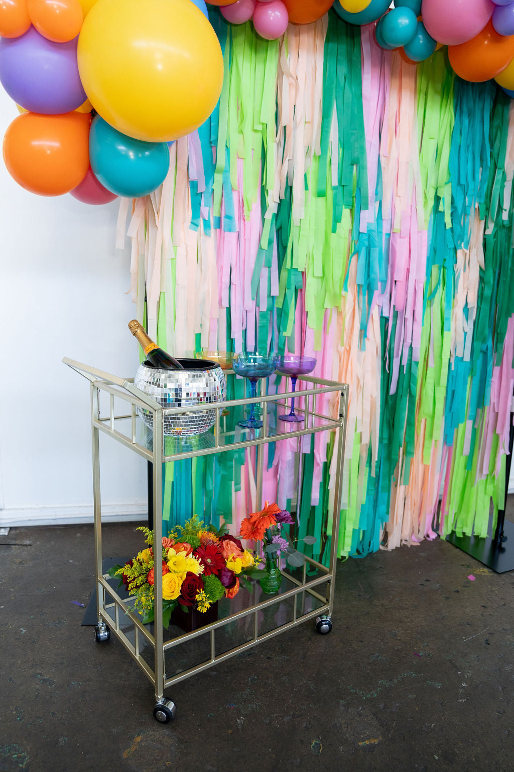 Tropical Twist Fringe Fringe Backdrop-Backdrops-Oh My Darling Party Co