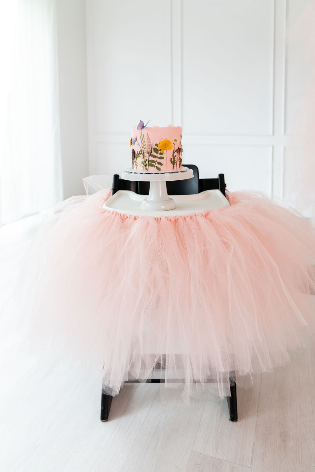 Tulle Fringe Backdrop in Blush-Backdrops-Oh My Darling Party Co