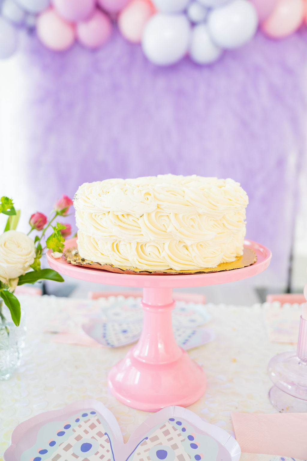 Tulle Fringe Backdrop in Lavender-Backdrops-Oh My Darling Party Co
