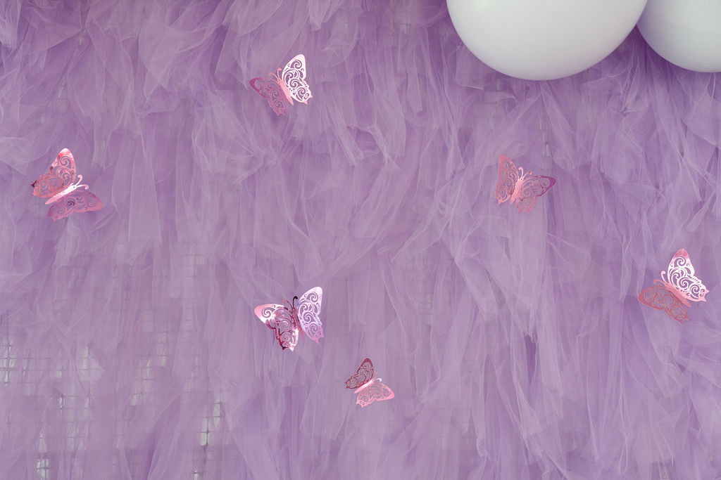 Tulle Fringe Backdrop in Lavender-Backdrops-Oh My Darling Party Co