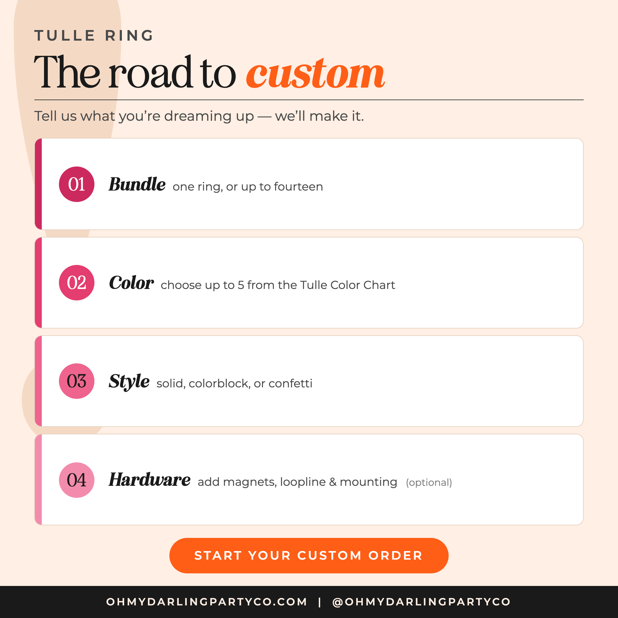 How to order your tulle ring