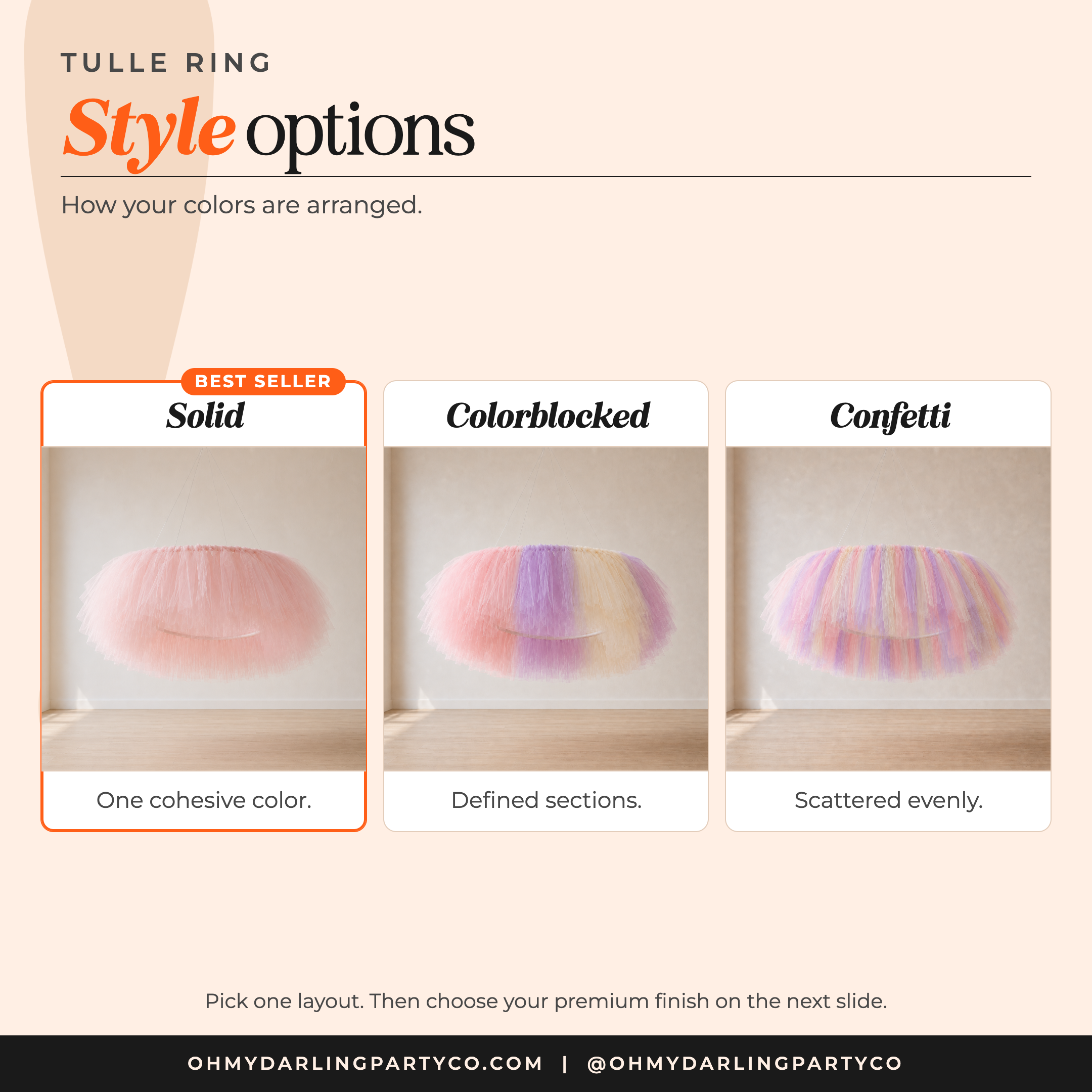 Tulle ring style options