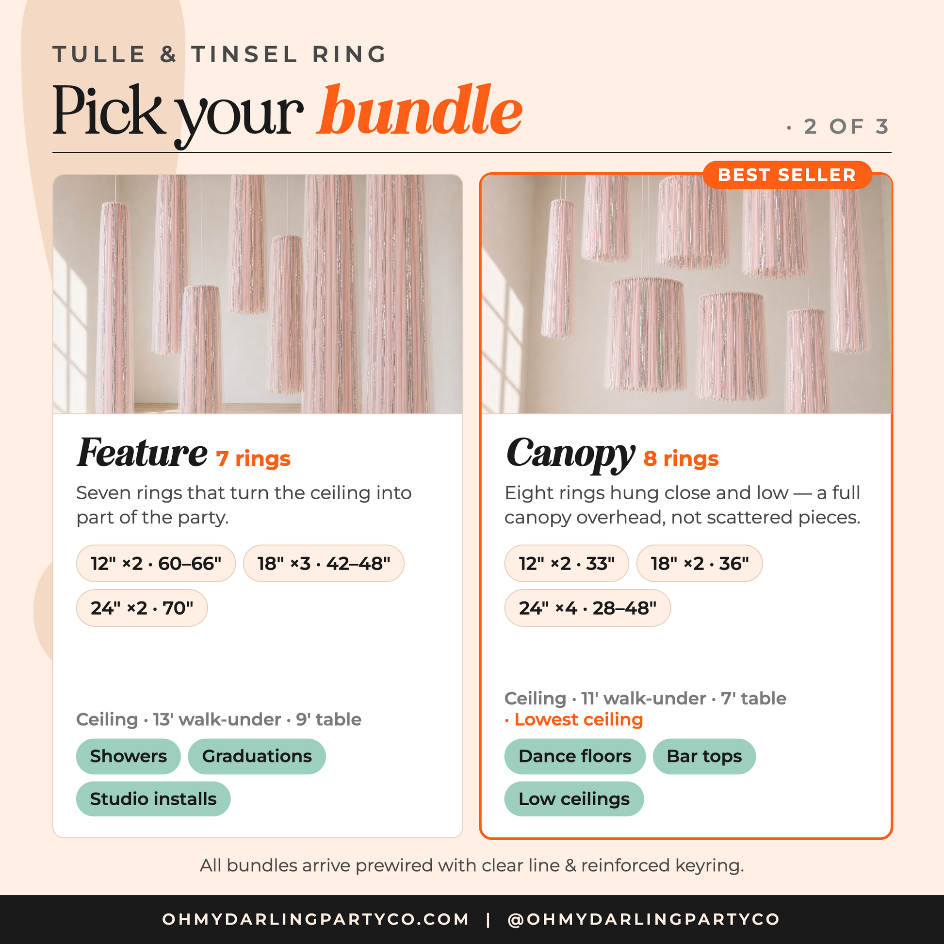 Tulle & tinsel ring set guide 2