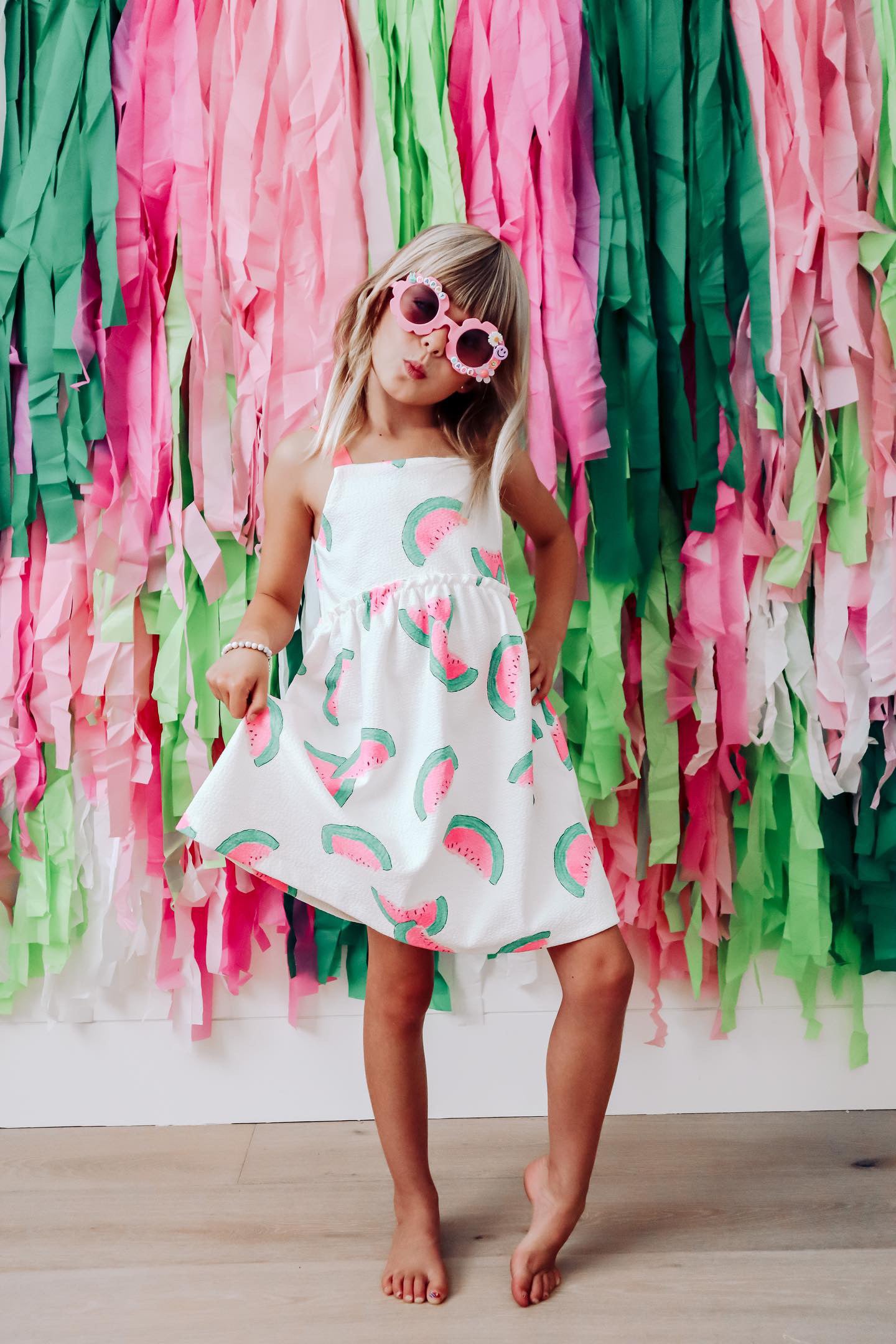 Watermelon Fringe Backdrop-Backdrops-Oh My Darling Party Co