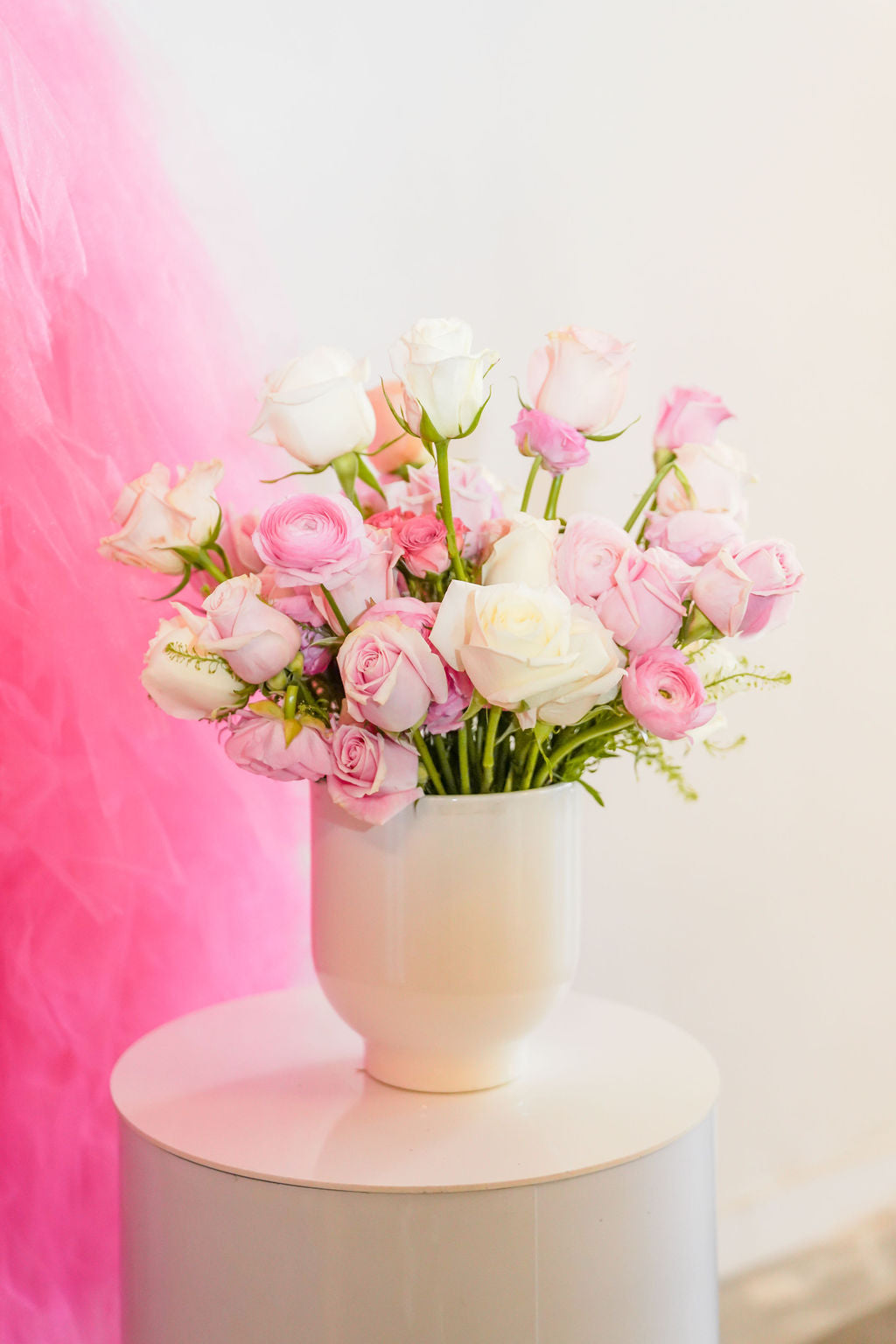 You're a Doll Tulle Semi Circle Fringe Backdrop-Semi Circle Backdrop-Oh My Darling Party Co