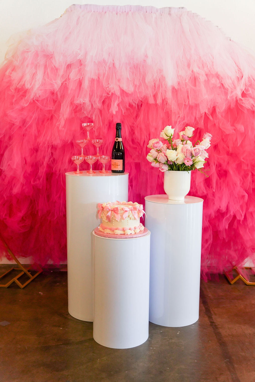 You're a Doll Tulle Semi Circle Fringe Backdrop-Semi Circle Backdrop-Oh My Darling Party Co