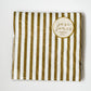 Classic Stripe Gold Matte Large Napkin-Fringe Backdrop-Party Decor-Josi James-Oh My Darling Party Co-boy party, boy party napkins, cocktail napkins, garbage truck, girl party, gn party, gold, gold details, guest napkins, matte gold, napkins, napkins paper, paper napkins, party decor, party napkins, party supplies, striped, stripes, trash truck, trash truck party, white and gold, yellow napkins