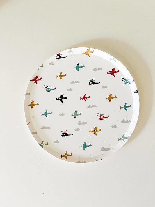 Airplane Small Plate - Oh My Darling Party Co-Airplanebirthday boyboy party #Fringe_Backdrop#
