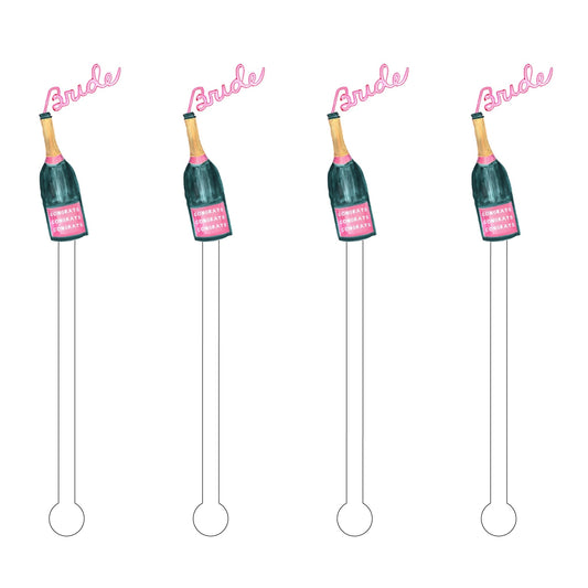 AS X EVELYN HENSON BRIDE BUBBLES ACRYLIC STIR STICKS - Oh My Darling Party Co-Faire #Fringe_Backdrop#