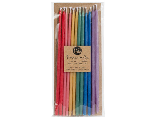 Assorted Tall Beeswax Birthday Candles - Oh My Darling Party Co-beeswax candlesbirthday candlescake candles #Fringe_Backdrop#