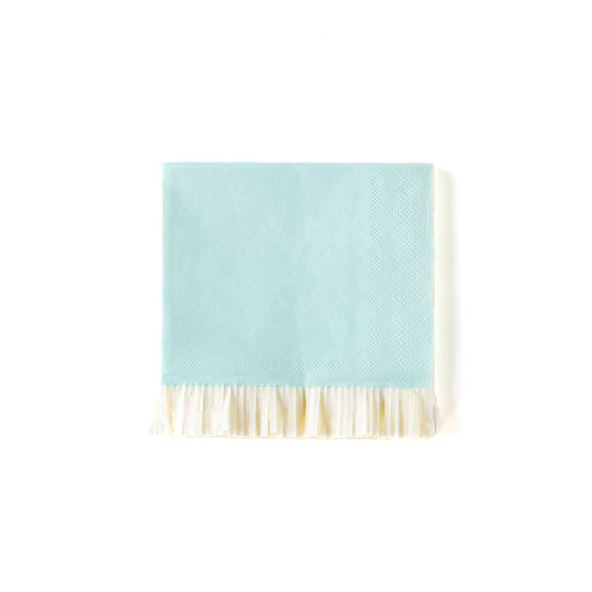 Baby Blue Fringed Cocktail Napkins 25ct - Oh My Darling Party Co-Faire #Fringe_Backdrop#