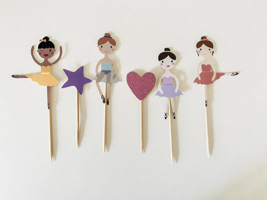 Ballet Cupcake Toppers - Oh My Darling Party Co-ballerinaballetbirthday girl #Fringe_Backdrop#