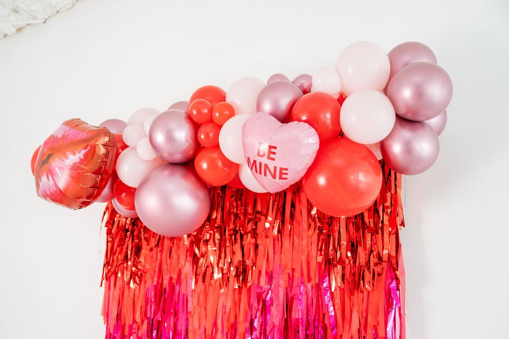 Valentines Backdrop/red Valentines Decorations/ Fringe Backdrop/ Valentines  Party Decor 