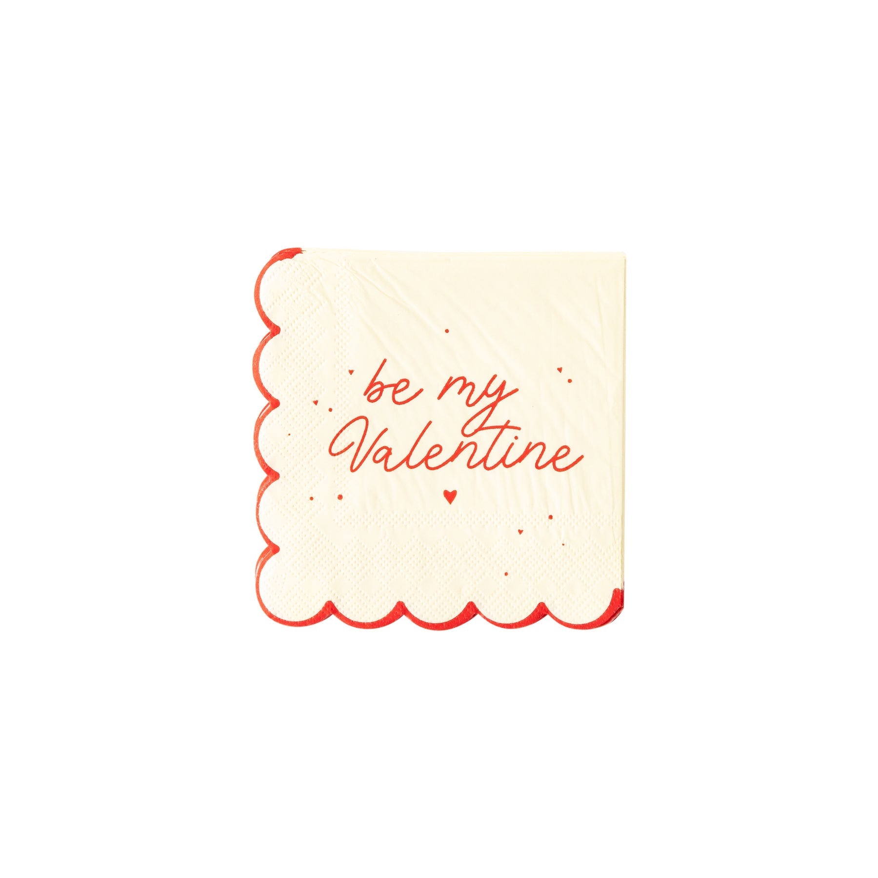 Be My Valentine Scallop Cocktail Napkin - Oh My Darling Party Co-be my valentinecocktail napkinsFaire #Fringe_Backdrop#