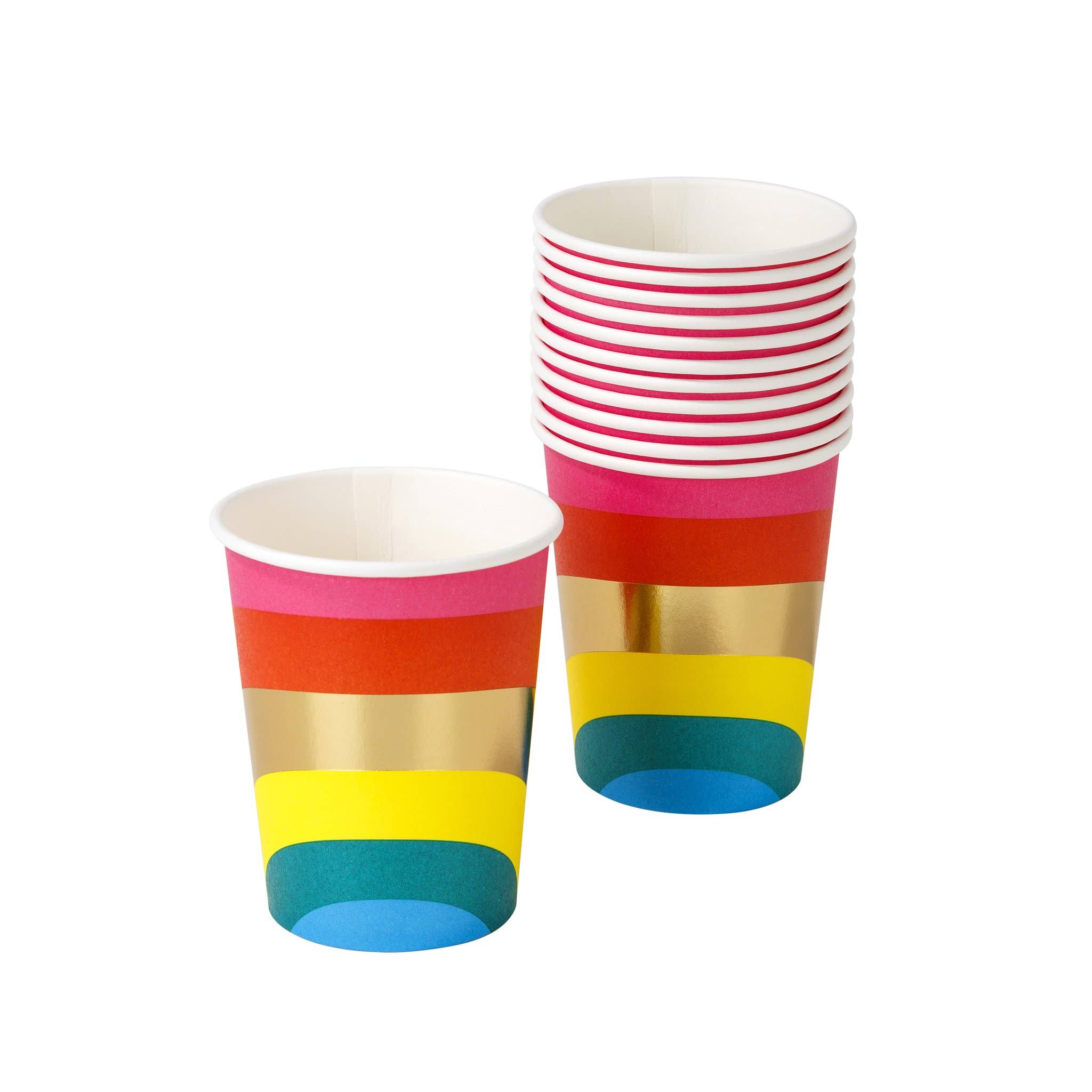 Birthday Brights Rainbow Paper Cups - Oh My Darling Party Co-birthday cupscupsFaire #Fringe_Backdrop#
