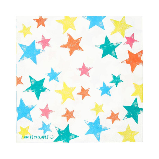 Birthday Brights Star Napkin, Eco-Friendly - 20 Pack - Oh My Darling Party Co-Faire #Fringe_Backdrop#