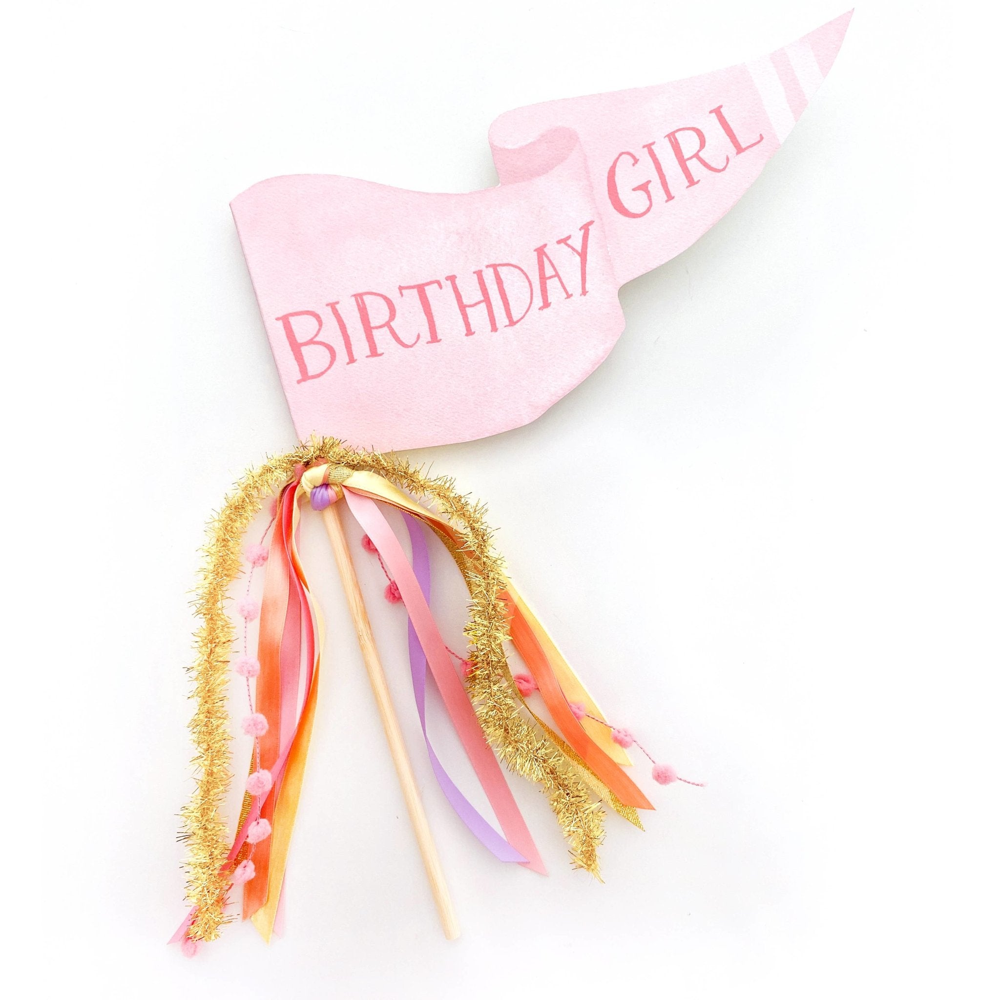 Birthday Girl Party Pennant - Oh My Darling Party Co-birthday giftbirthday girlcami monet #Fringe_Backdrop#