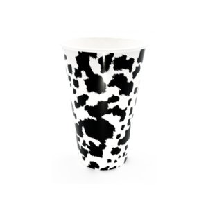 Black Cowhide Cups - Oh My Darling Party Co-birthday cupsCow PrintCowboy #Fringe_Backdrop#