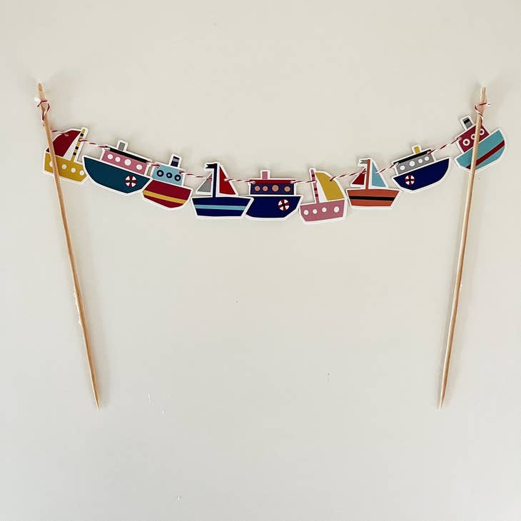 Boat Cake Banner - Oh My Darling Party Co-Faire #Fringe_Backdrop#