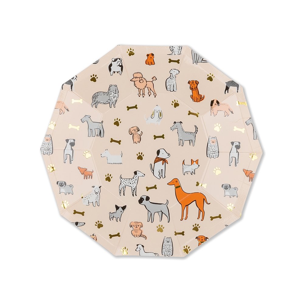 Bow Wow Dog Small Plates - Oh My Darling Party Co-desert platesdog partydogs #Fringe_Backdrop#