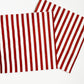 Classic Stripe Red Large Napkin-Fringe Backdrop-Party Decor-Josi James-Oh My Darling Party Co-birthday boy, boy, boy baby shower, boy birthday, boy party, boy party napkins, boy shower, boys birthday, cocktail napkins, colorful napkins, guest napkins, napkin, napkins, napkins paper, paper napkins, party napkins, red, Red and White, red napkins, striped, stripes, superhero napkins, valentines napkin