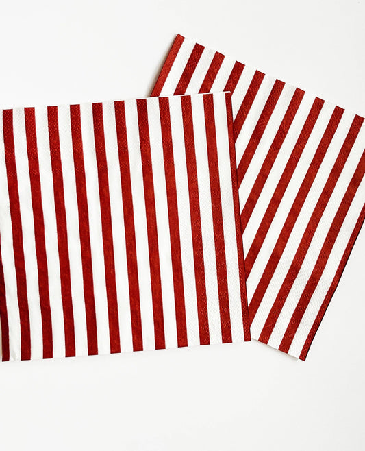 Classic Stripe Red Large Napkin