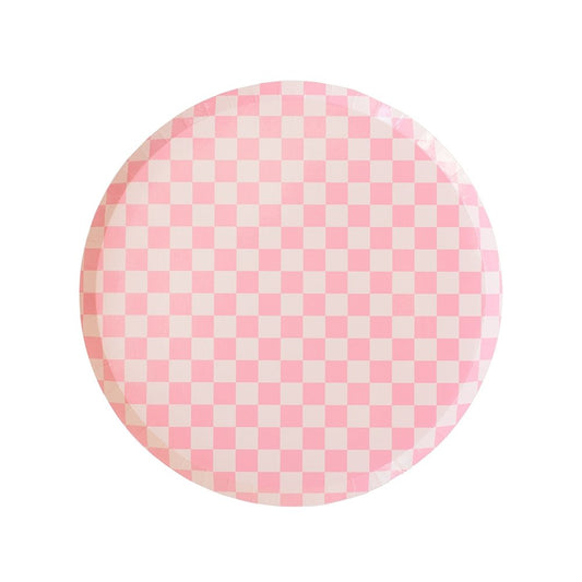 Check It! Tickle Me Pink Plates - 2 Size Options - 8 Pk. - Oh My Darling Party Co-baby pinkbrunch platescandy pink #Fringe_Backdrop#