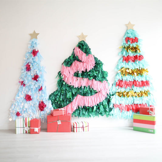 Christmas Tree Shape Fringe Backdrop - Oh My Darling Party Co-christmaschristmas birthdayChristmas Decor #Fringe_Backdrop#