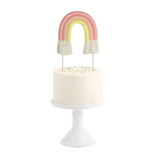 Cotton Cake Topper — Pink Rainbow - Oh My Darling Party Co-bright rainbowcake toppercake toppers #Fringe_Backdrop#
