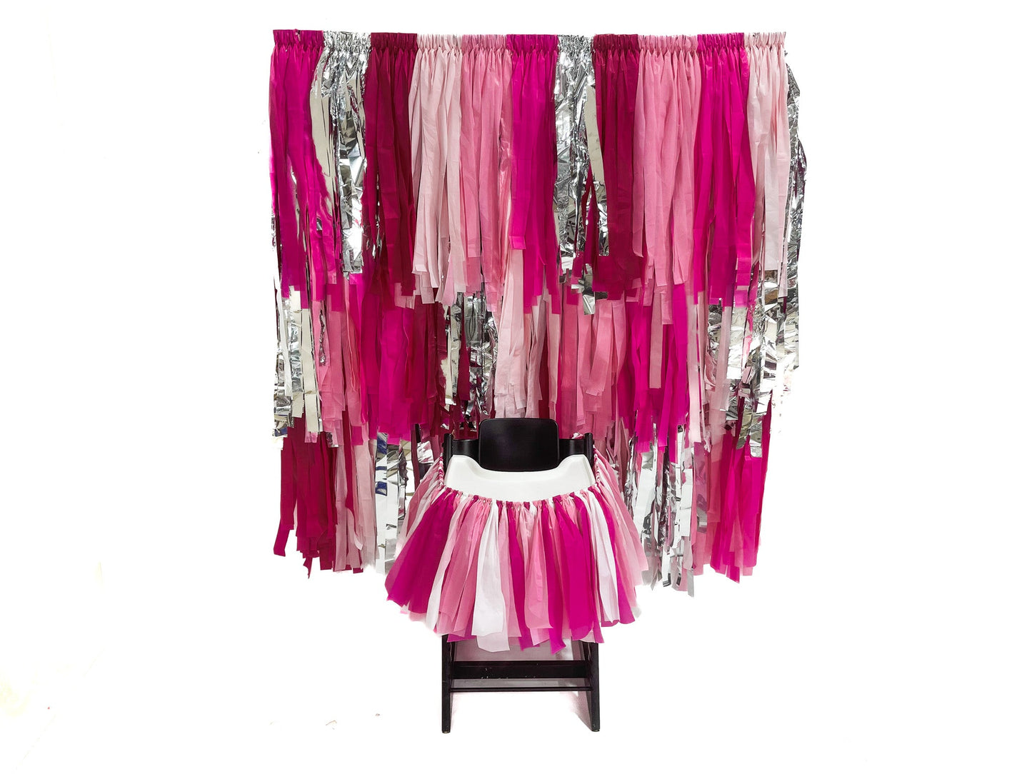 CUSTOM Fringe High Chair Skirt - Oh My Darling Party Co-custom #Fringe_Backdrop#