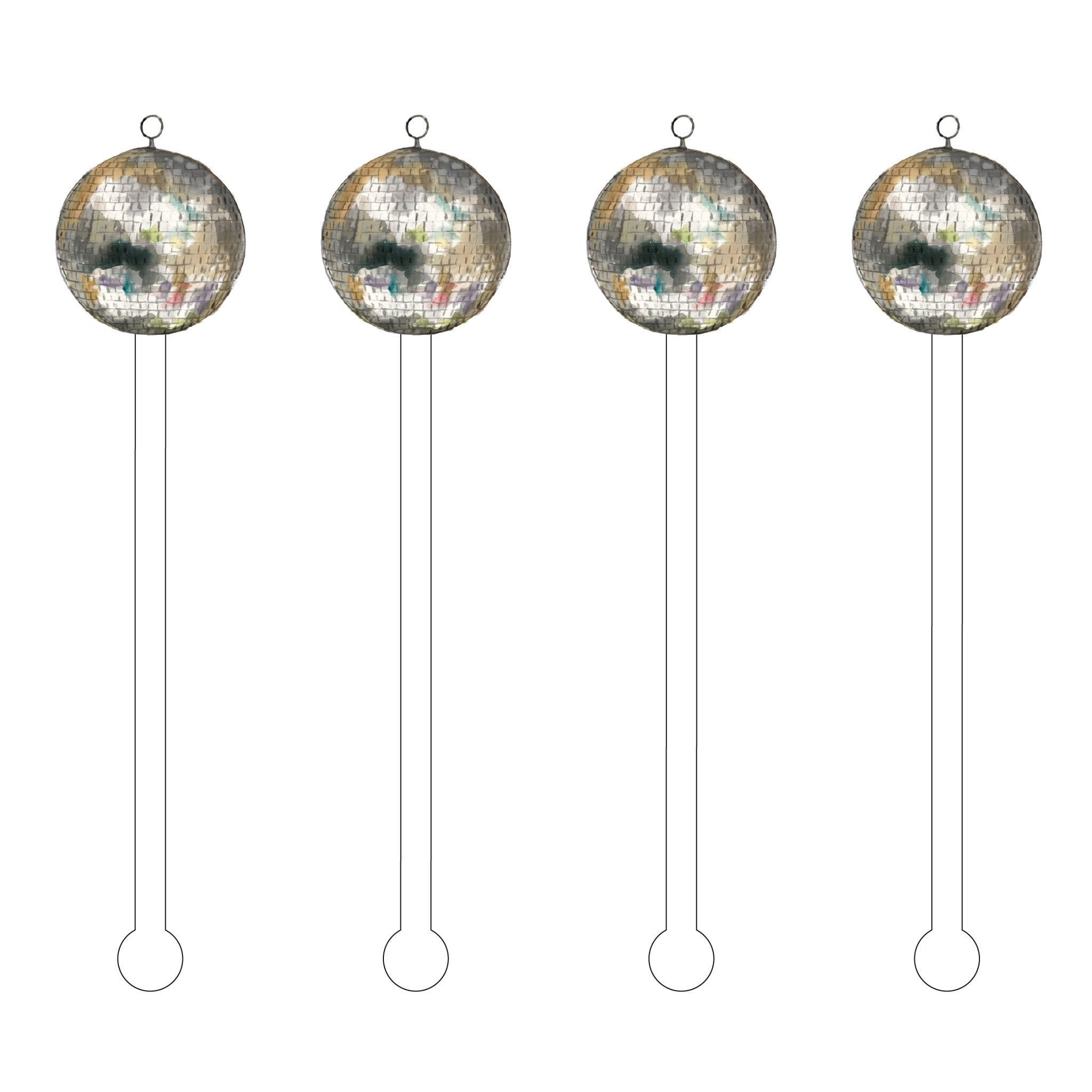 DISCO BALL ACRYLIC STIR STICKS - Oh My Darling Party Co-Faire #Fringe_Backdrop#