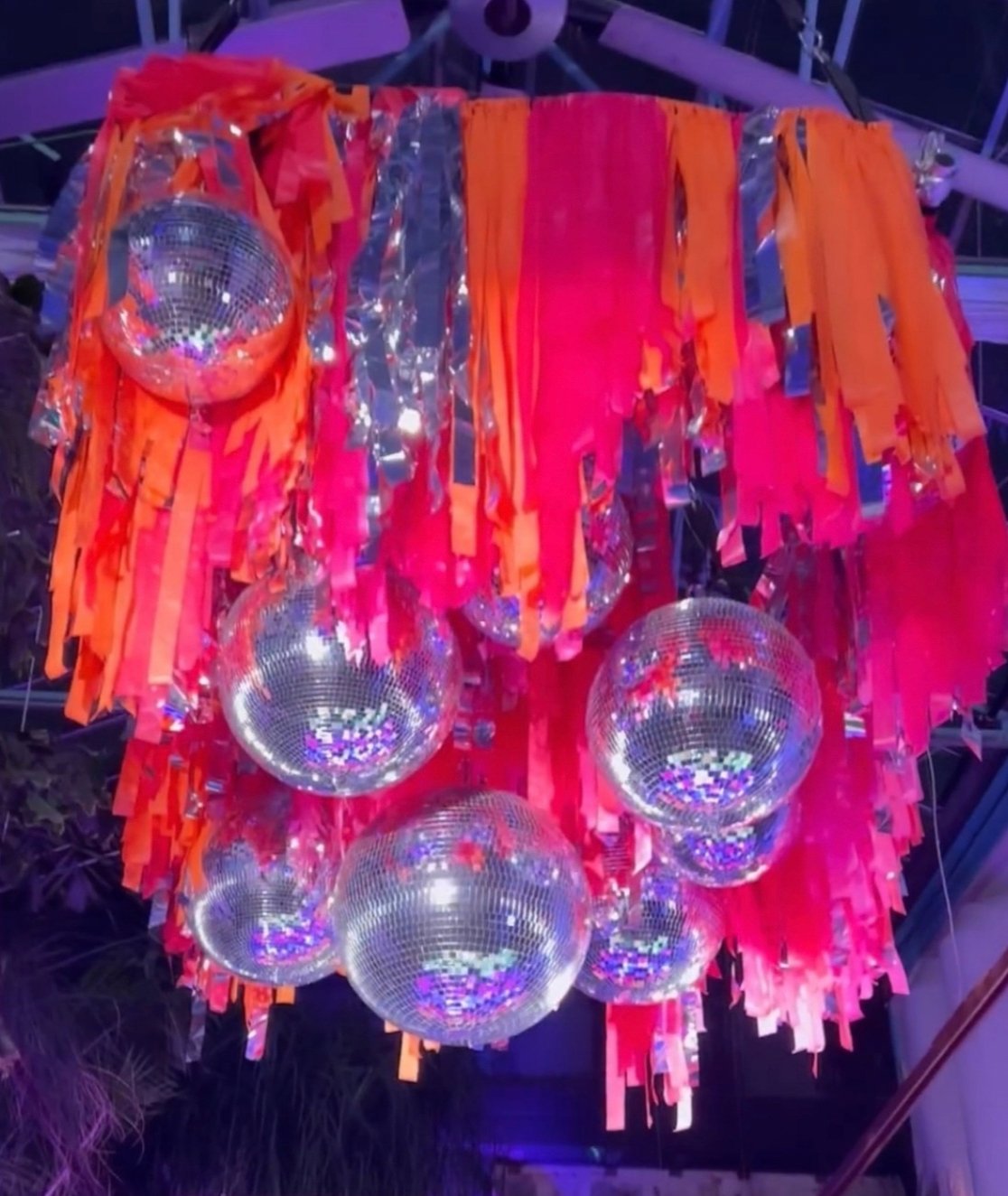 Disco This Ouai Overhead Swag - Oh My Darling Party Co-candy pinkdefaultdisco #Fringe_Backdrop#