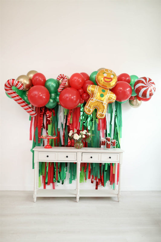 Elfin' Around Backdrop - Oh My Darling Party Co-balloon archchristmaschristmas 22 #Fringe_Backdrop#