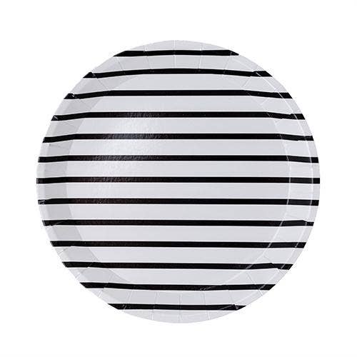 Femme Dessert Plates - Oh My Darling Party Co-black and whitebumble beecat party #Fringe_Backdrop#